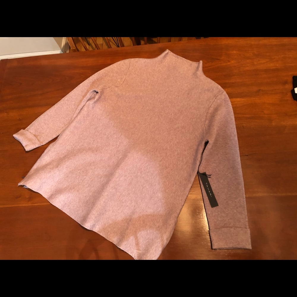 Tahari Purple Mock Neck Sweater